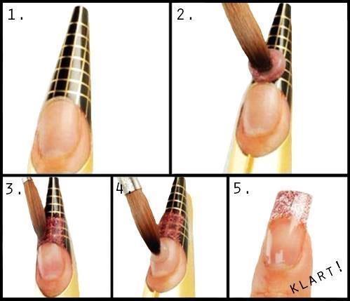 100st Nagelmallar för Nagelförlängning