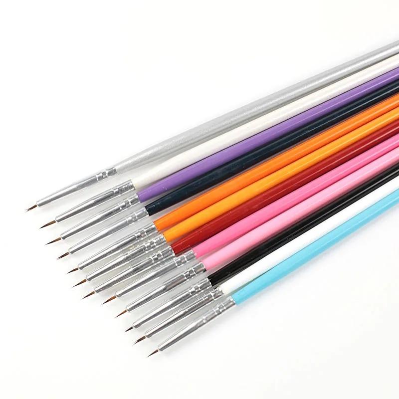 Ultimata Nagelkonstsetet - 12 Nail Art Penslar & 5 Dotting Tools