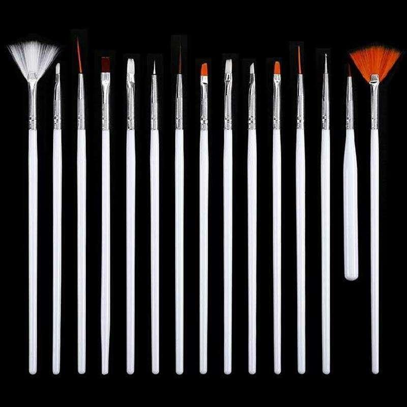 Set med 20 st Nagelverktyg - Penslar och Dotting Tools