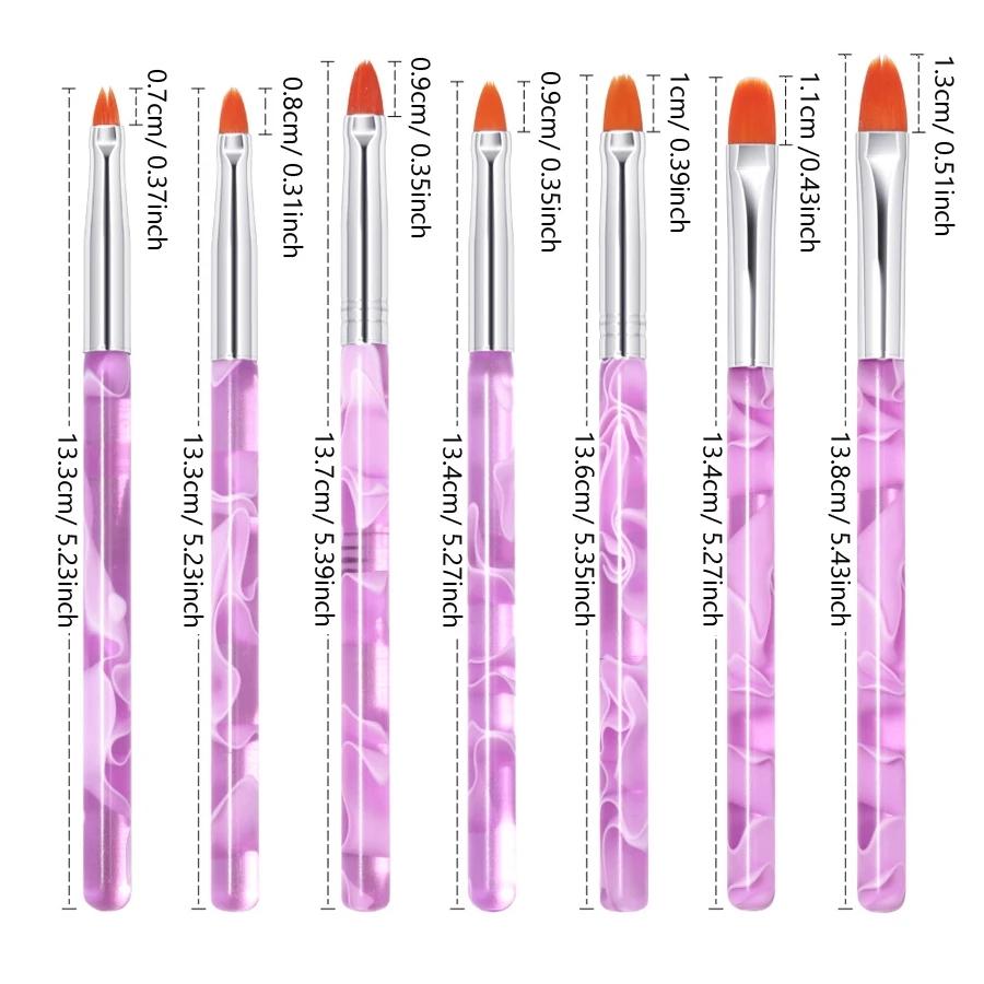 Nagelverktyg - 7 Penslar & 5 Dotting Tools för Perfekt Nagelkonst