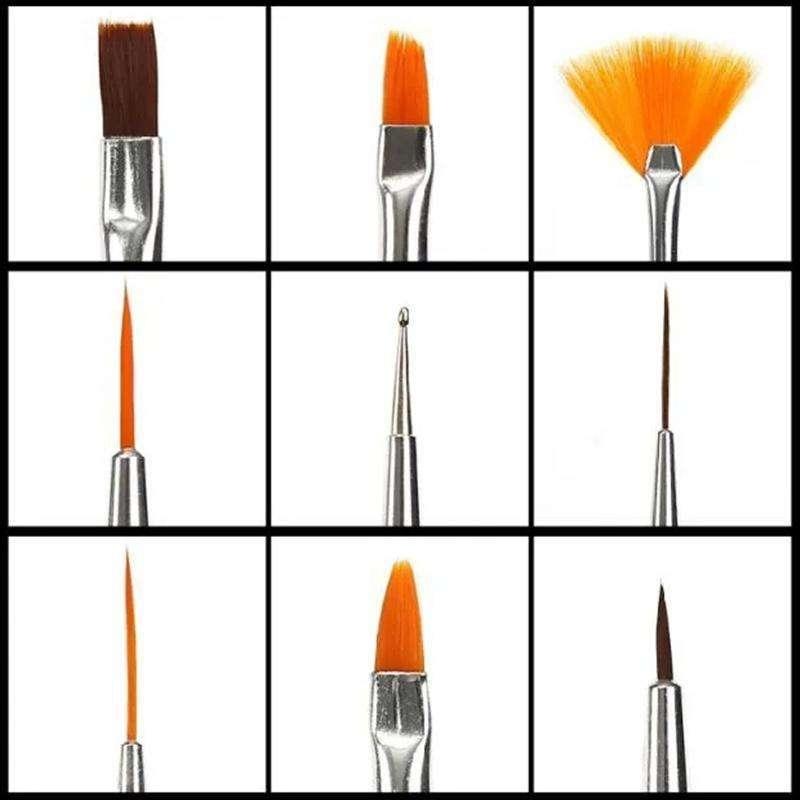 Set med 20 st Nagelverktyg - Penslar och Dotting Tools