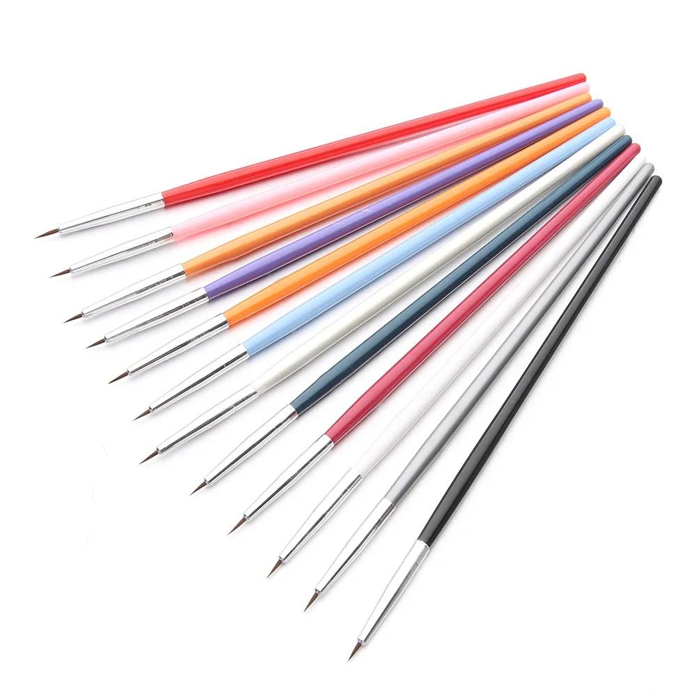 Ultimata Nagelkonstsetet - 12 Nail Art Penslar & 5 Dotting Tools