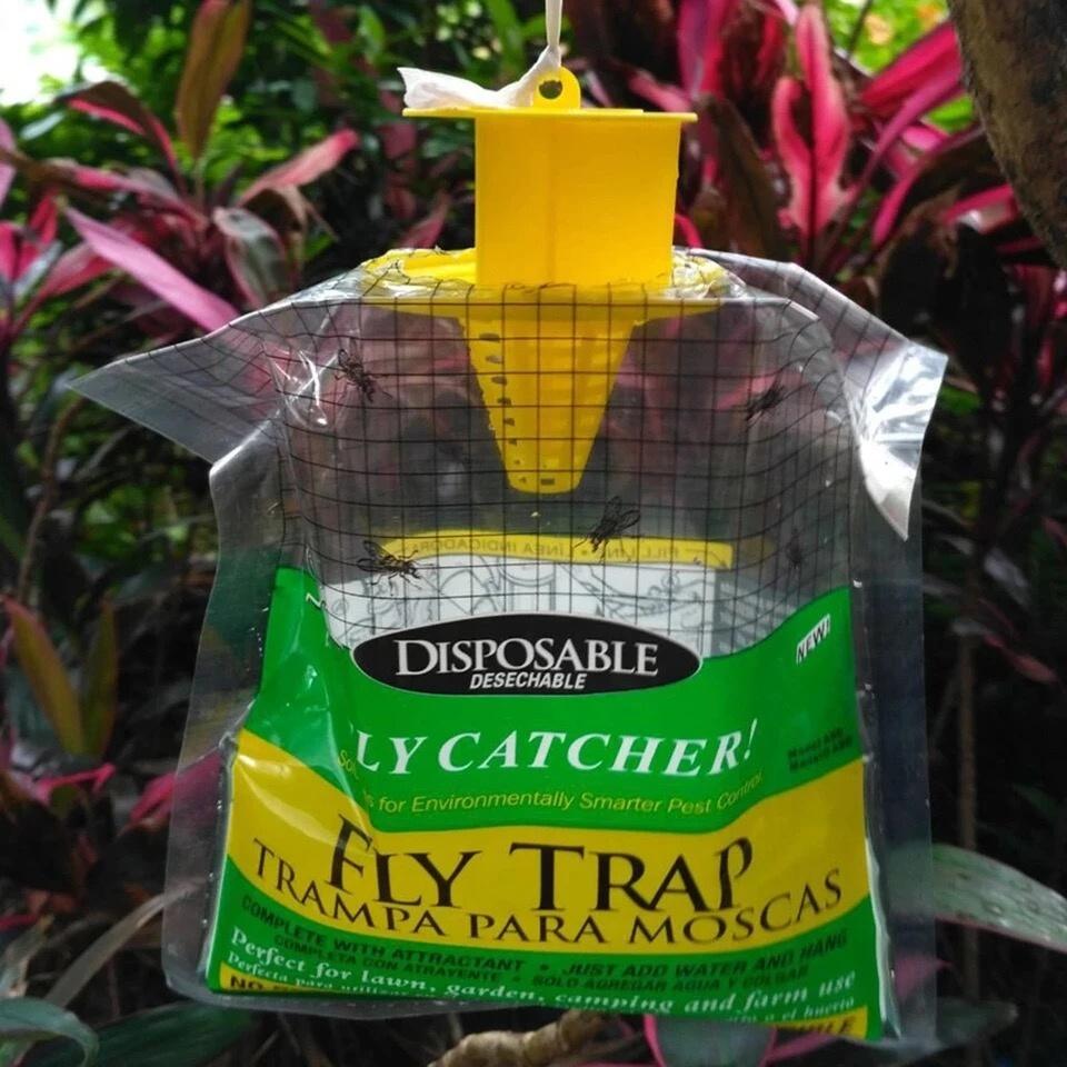 6-pack Hanging Fly Traps Disposable Fly Traps - Effective fly catcher