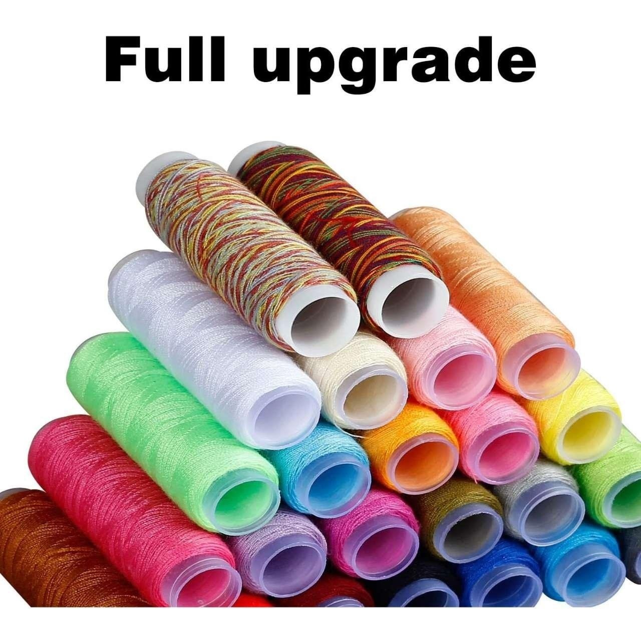 98 delar kit med sytillbehör - 24 olika trådfärger