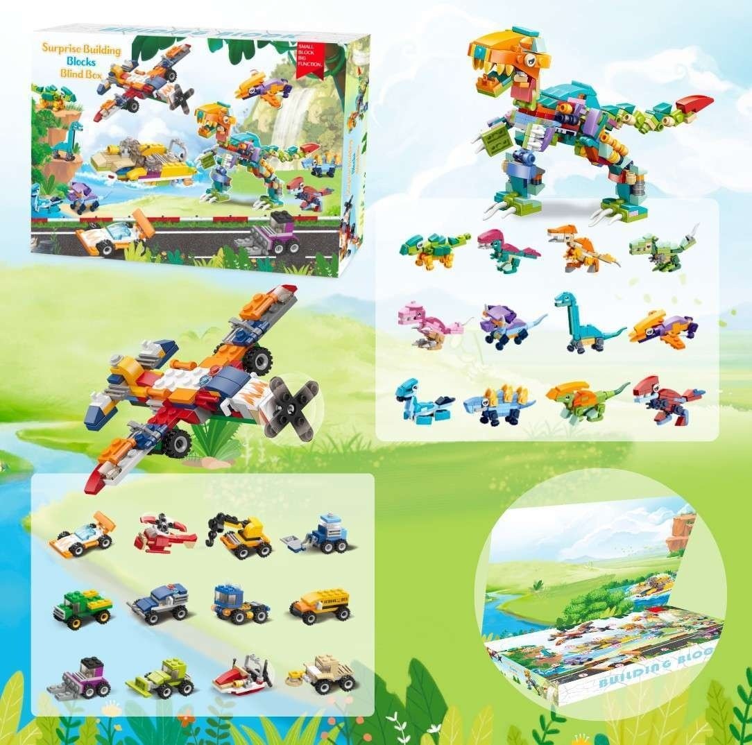 Adventskalender Leksaksbilar och Dinosaurier – Byggklossar
