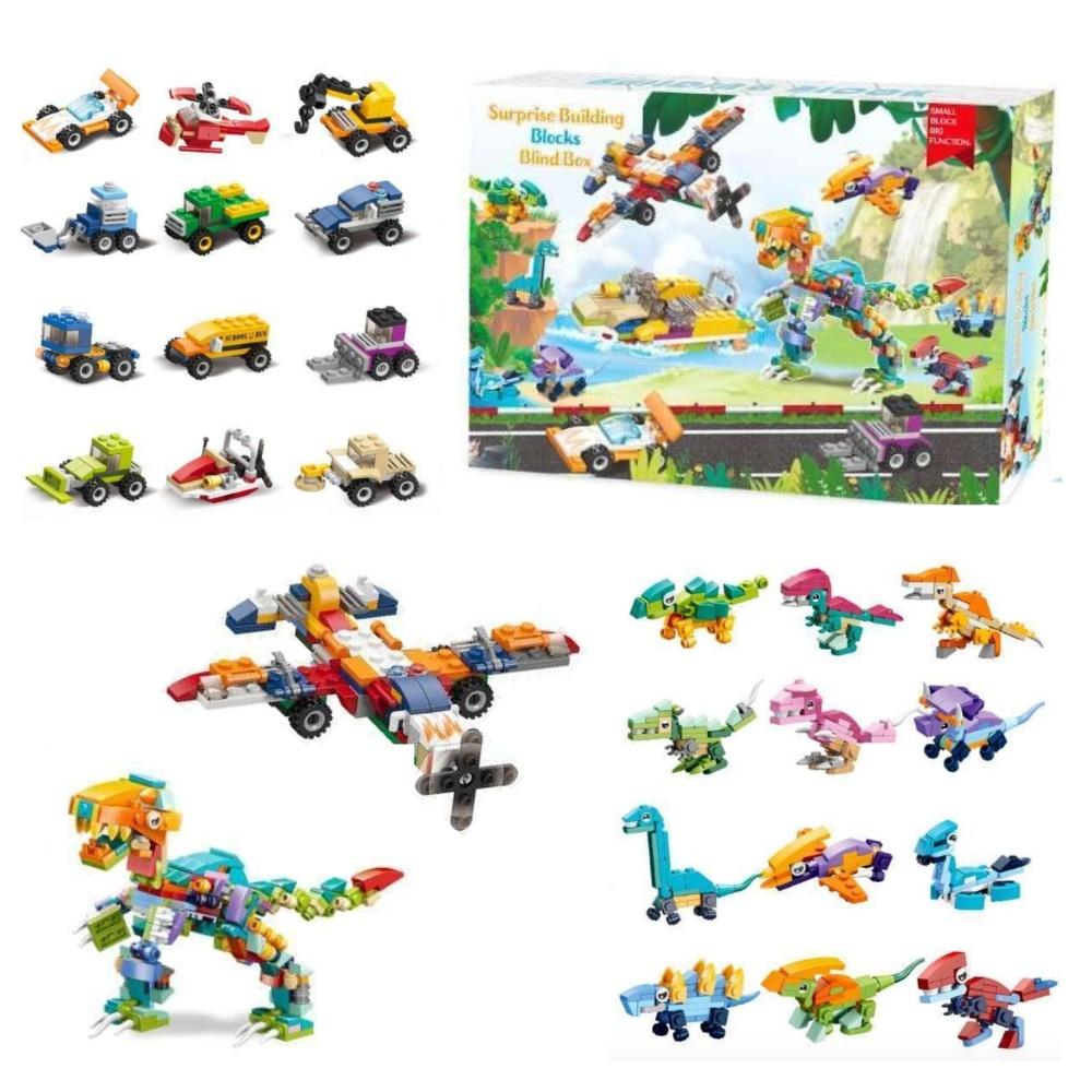 Adventskalender med Byggbara Leksaker – Bilar, Dinosaurier & Arbetsfordon