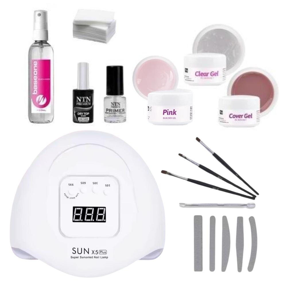 Komplett Startkit för Gelénaglar med UV/LED-lampa – Proffskvalitet Hemma