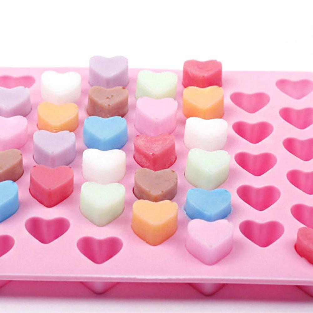 Hjärtformad Silikonform för Is, Choklad & Gelé - 3-pack
