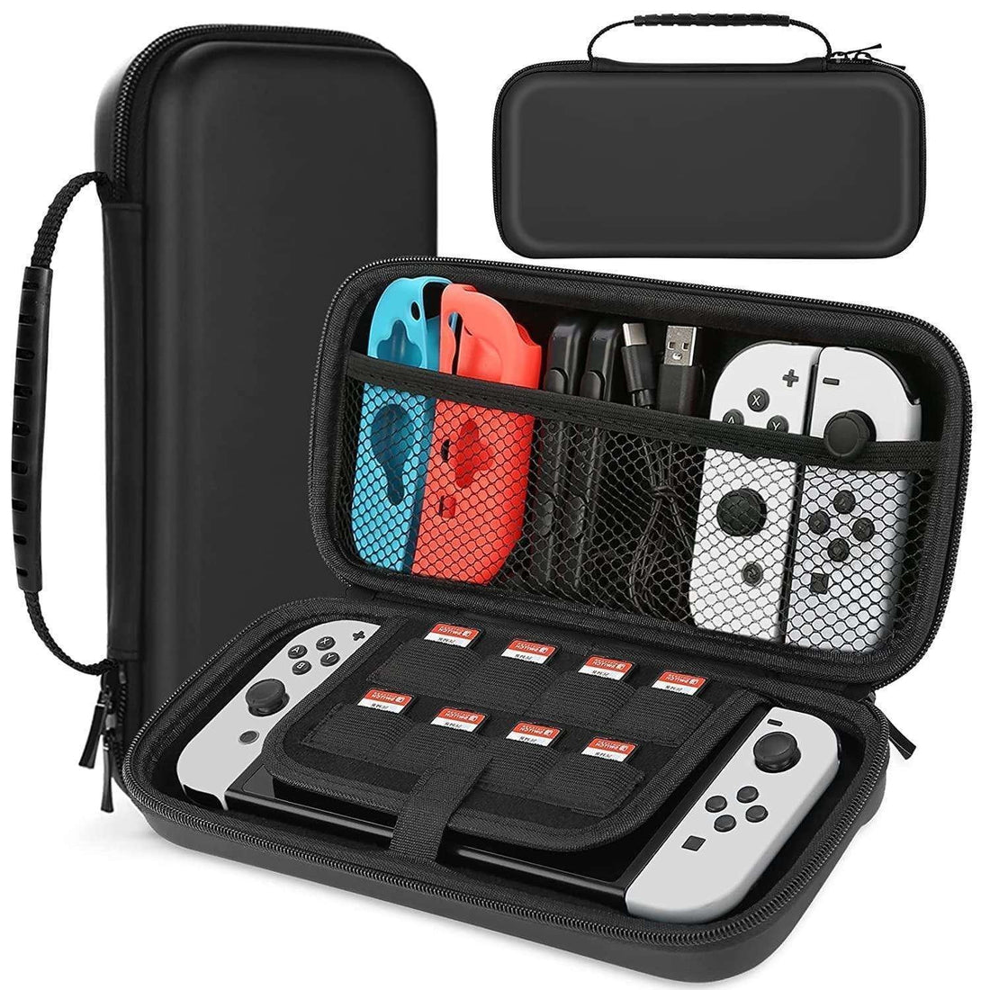 Hård Förvaringsväska kompatibel med Nintendo Switch - Organizer - Svart
