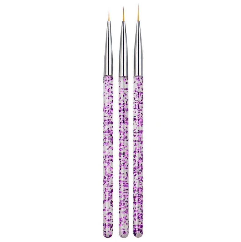 Nagelpenslar - 3 Nail Art Penslar & 5 Dotting Tools