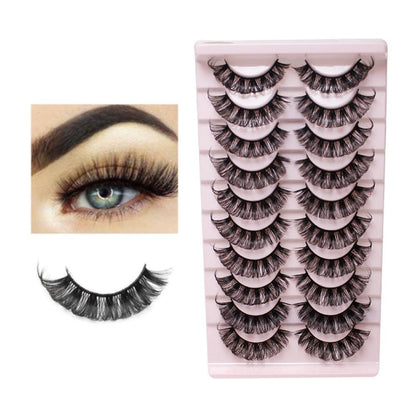 10-par Lösögonfransar - Set Natural Look Volume Lash - TK02