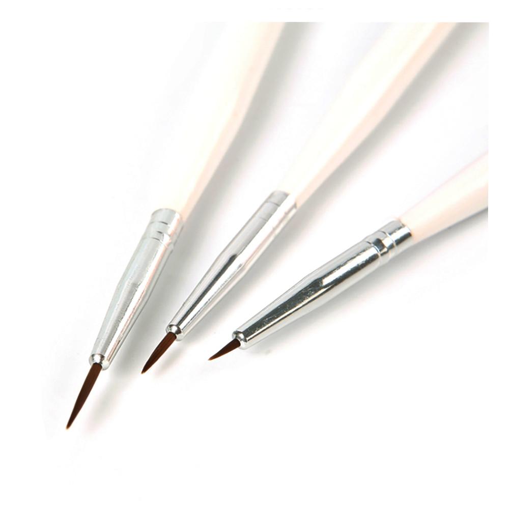 Perfekt Nagelkonstset - 3 Nail Art Penslar &amp; 5 Dotting Tools