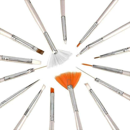 Set med 20 st Nagelverktyg - Penslar och Dotting Tools