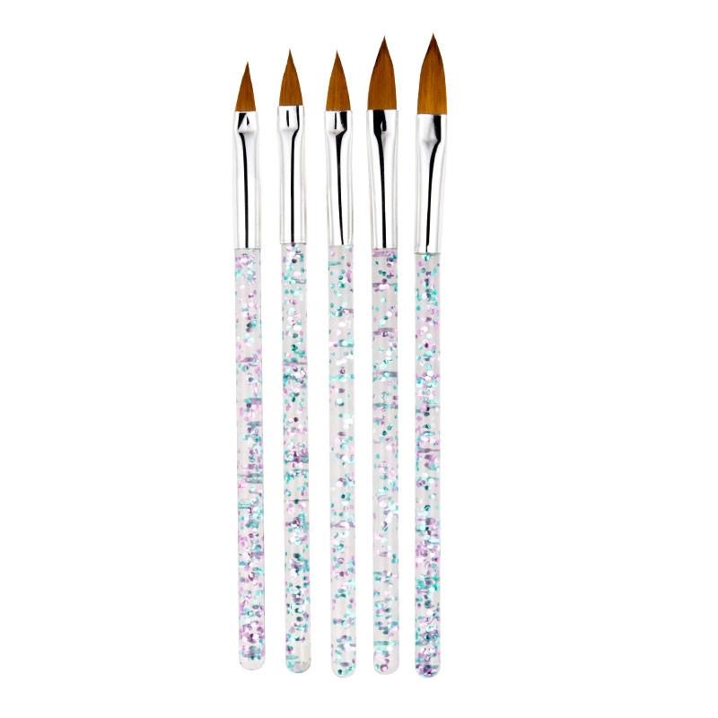 Exclusive Set for Nail Art - 5 pcs UV Brushes &amp; Dotting Tool