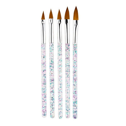 Exclusive Set for Nail Art - 5 pcs UV Brushes &amp; Dotting Tool