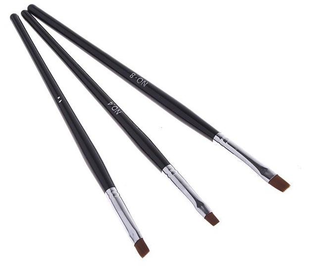 Perfekt Nagelkonstset - 3 UV Penslar + 5 Dotting Tools
