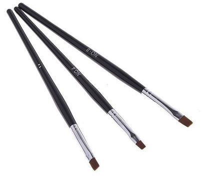 Perfekt Nagelkonstset - 3 UV Penslar + 5 Dotting Tools