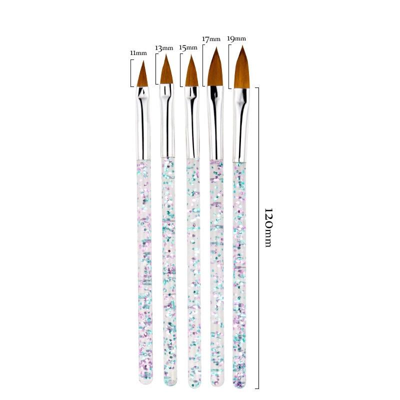 Exclusive Set for Nail Art - 5 pcs UV Brushes &amp; Dotting Tool