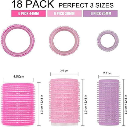 33-pack Hårrullar med Clips och Kam - Skapa Perfekta Lockar