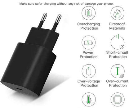 25W Samsung Snabbladdare Adapter &amp; Kabel USB-C 2m