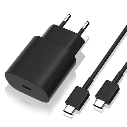 25W Samsung Snabbladdare Adapter &amp; Kabel USB-C 2m