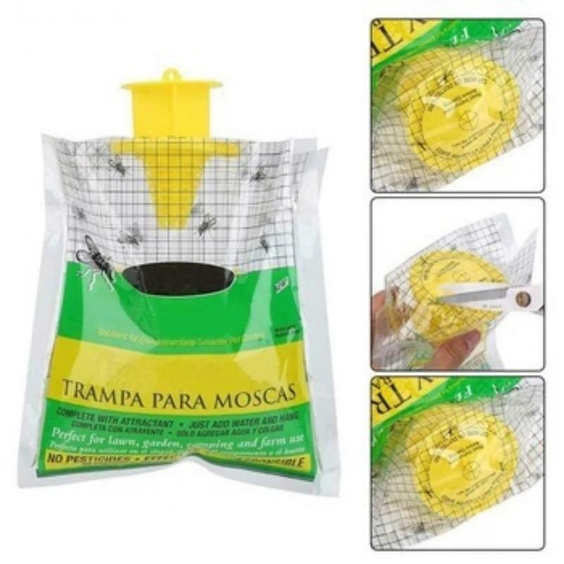 3-pack hanging fly traps Disposable fly traps - Effective fly catcher