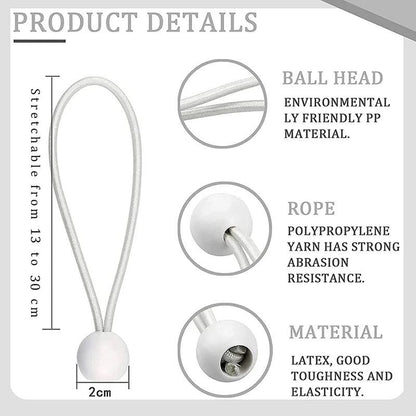 50-Pack Long Bungee Cords with Buckle for Tents, Banners, Tarps