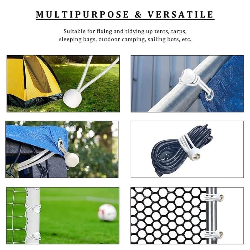 50-Pack Long Bungee Cords with Buckle for Tents, Banners, Tarps