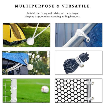 50-Pack Long Bungee Cords with Buckle for Tents, Banners, Tarps