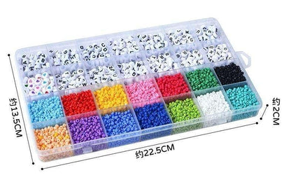 DIY Pärllåda Seed Beads &amp; Bokstavspärlor – 3900 Pärlor för Smyckestillverkning