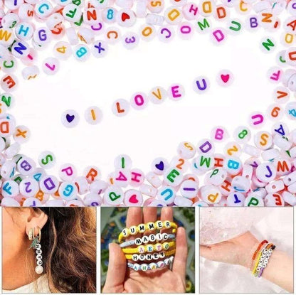 DIY Pärllåda Seed Beads &amp; Bokstavspärlor – 7000 Pärlor för Smyckestillverkning