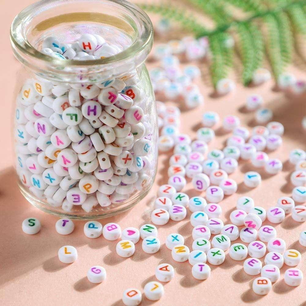 DIY Pärllåda med Bokstavspärlor och Elastisk Tråd – 1400 Pärlor