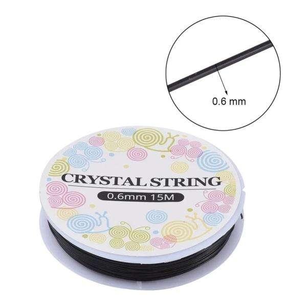 Elastisk tråd för smycken och hantverk – 0,6 mm x 15 m