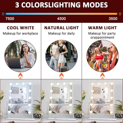 Professionell Sminkspegel med LED-belysning – Modern och Funktionell Design