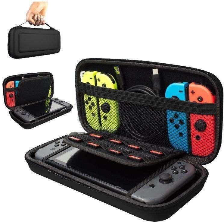 Hård Förvaringsväska kompatibel med Nintendo Switch - Organizer - Svart