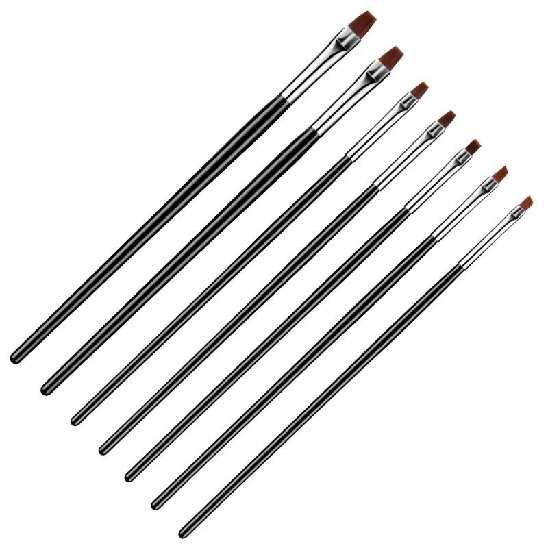 Komplett Nagelkonstset med Svarta Penslar &amp; Dotting Tools