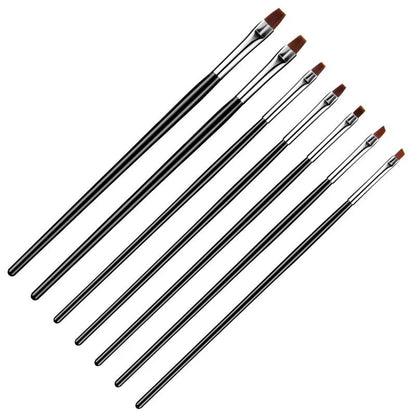 Komplett Nagelkonstset med Svarta Penslar &amp; Dotting Tools