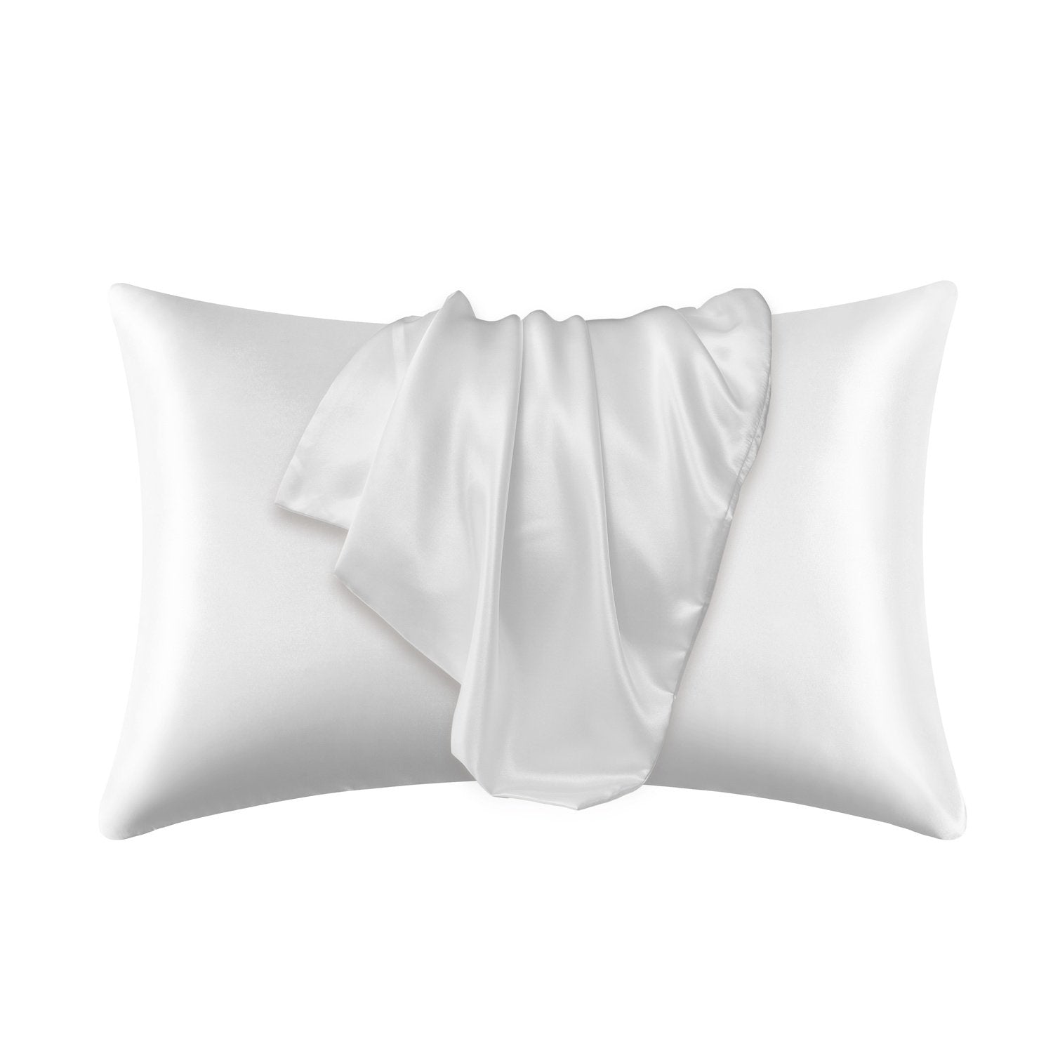 Lyxigt Satinörngott - Set med 2 Kuddfodral, 50 x 66 cm - Vit