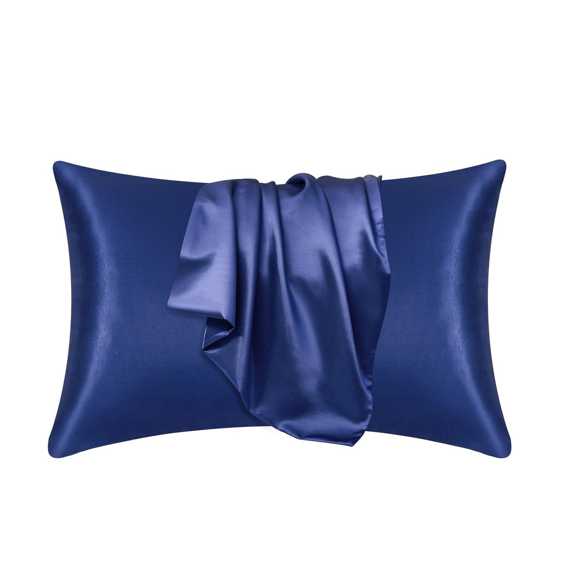 Lyxigt Satinörngott - Set med 2 Kuddfodral, 50 x 66 cm - Mörkblå