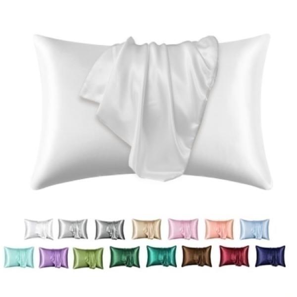 Lyxigt Satinörngott - Set med 2 Kuddfodral, 50 x 66 cm - Creme