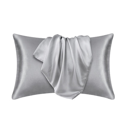 Lyxigt Satinörngott - Set med 2 Kuddfodral, 50 x 66 cm - Ljusgrå