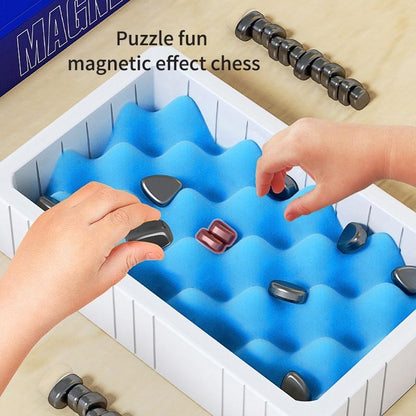 Magnetiskt Schackspel - Magnetiskt Brädspel - Roligt Magnetiskt Brädspel - Pusselstrategispel - Julgåva till Barn
