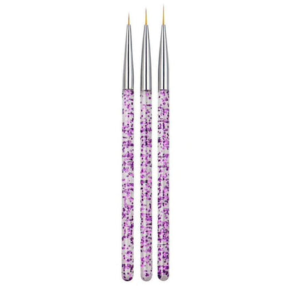 Nagelpenslar - 3 Nail Art Penslar &amp; 5 Dotting Tools
