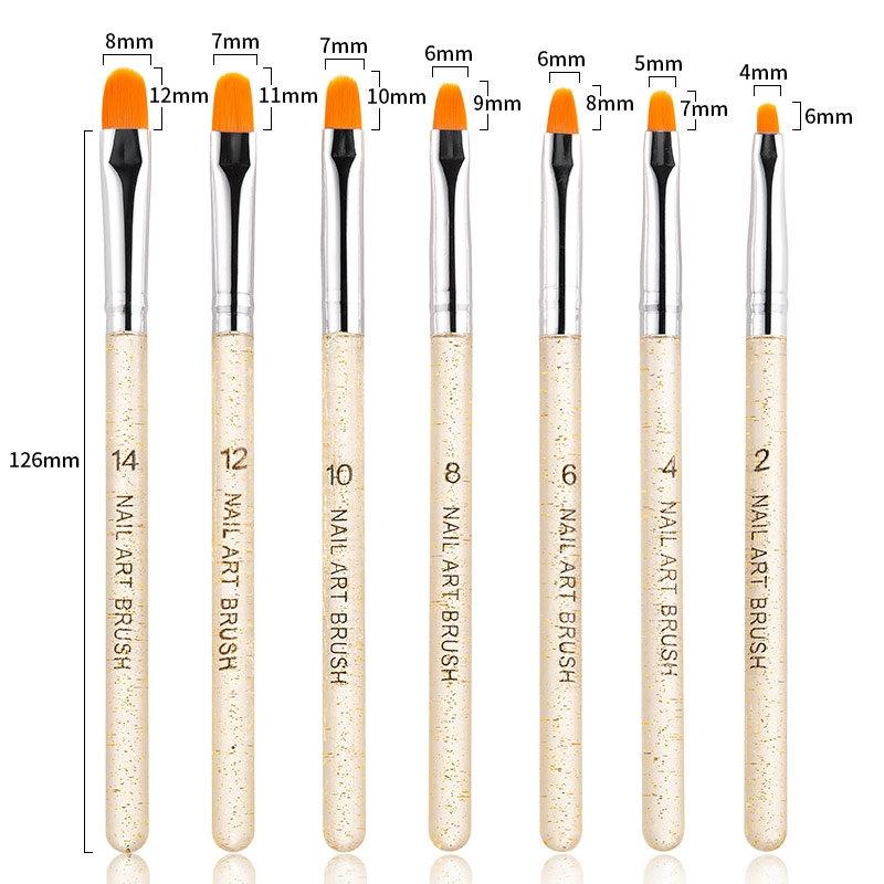 Nagelverktyg - 7 Penslar &amp; 5 Dotting Tools för Perfekt Nagelkonst