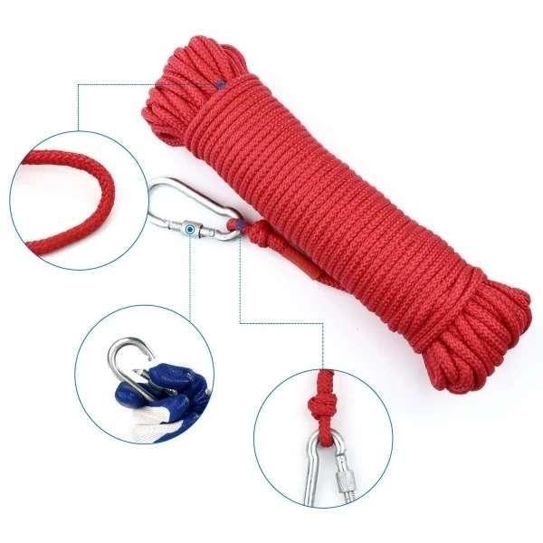 Neodymium magnet, Fishing magnet 150kg, 10 Meter Rope &amp;amp; Protective gloves