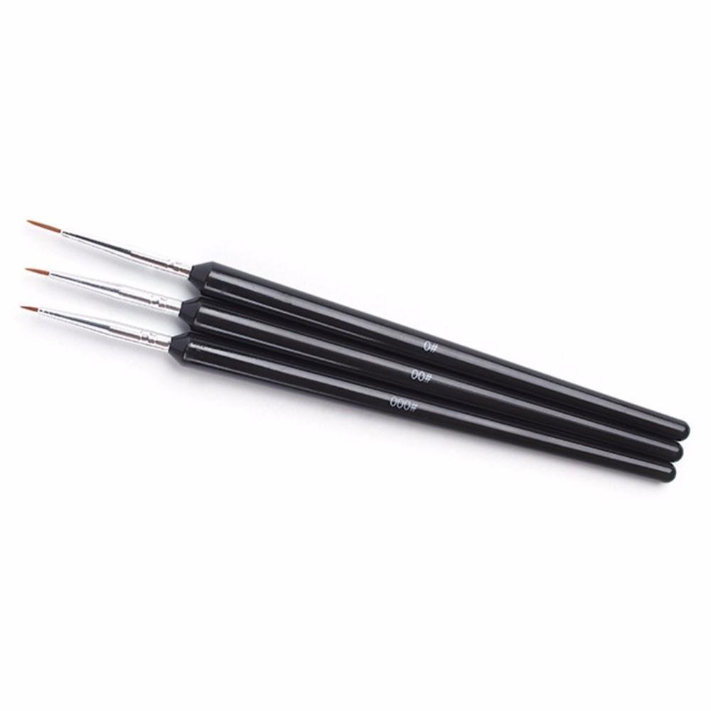 Perfect Nail Art Set - 3 Nail Art Brushes &amp; 5 Dotting Tools