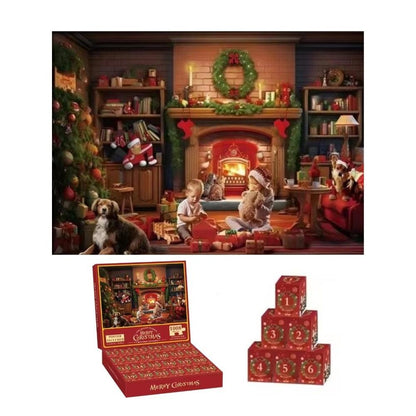 Pussel Adventskalender 2024 – Julkalender med 1008 Bitar “Hund”